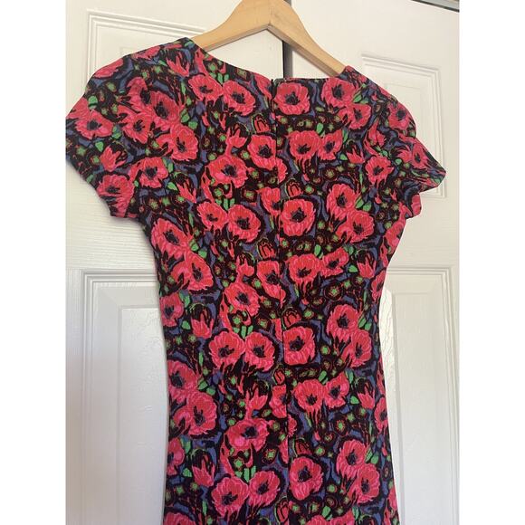 Women’s BA&SH Lab Diane Floral Dress Pink Red Size Small - Picture 5 of 7